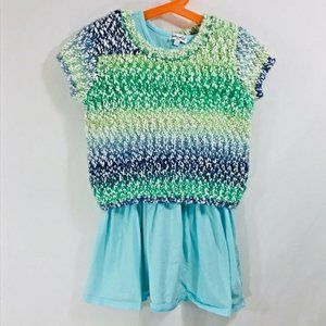 Splendid tank dress sz 5/6 layered sweater blue